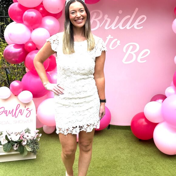 Lulus Romance Language White Backless Lace Dress - Picture 3 of 3